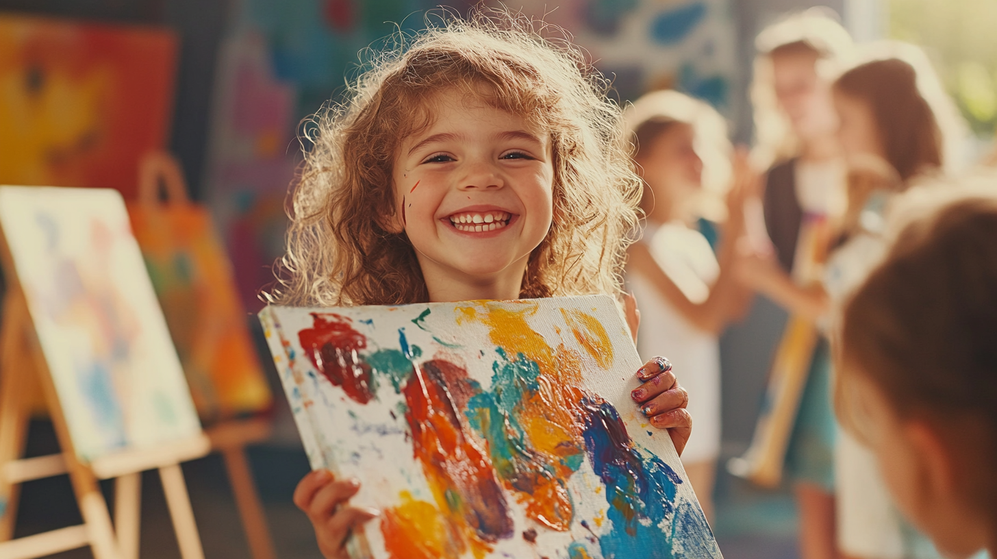 Child painting