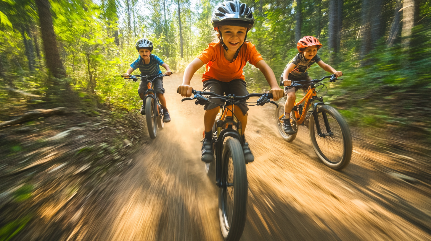 Kids mountain biking